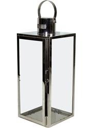 Lampion Nowoczesny srebrny 47,5x16,5x18 cm