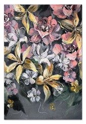 Obraz "Kwiaty nowoczesne" ręcznie malowany 60x90cm