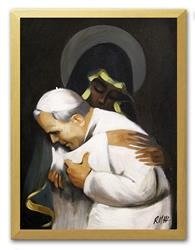 Obraz "Papież Jan Paweł II" ręcznie malowany 33x43cm