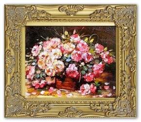 Obraz - Roze - olejny, ręcznie malowany 27x32cm