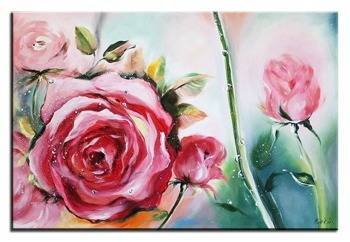 Obraz "Roze" ręcznie malowany 60x90cm