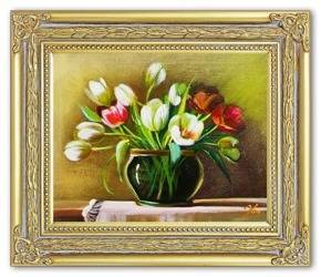 Obraz "Tulipany" ręcznie malowany 26x31cm