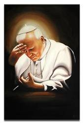 Papież Jan Paweł II ręcznie malowany 60x90cm