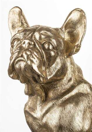 Figurka Pies złota tworzywo sztuczne 27x21x14 cm