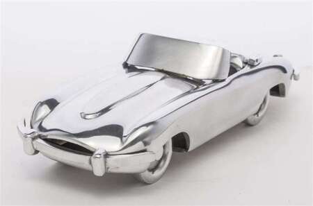Figurka Samochód Jaguar E-Type Metalowy Srebrny