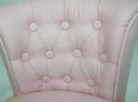 Krzesło stylizowane pikowane różowe 53x42x45