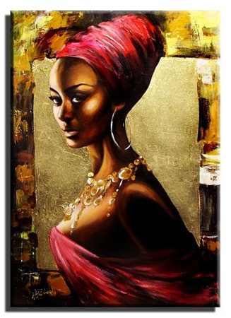 Obraz "Afryka" ręcznie malowany 50x70cm