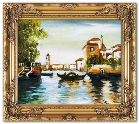 Obraz - Architektura - olejny, ręcznie malowany 54x64cm