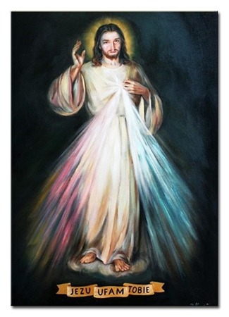 Obraz - Chrystus olejny, ręcznie malowany 60x90cm