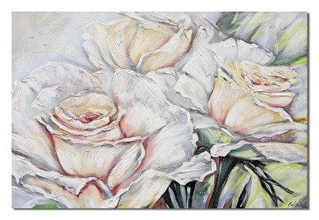 Obraz "Kwiaty nowoczesne" ręcznie malowany 60x90cm