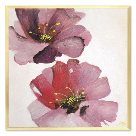 Obraz "Kwiaty nowoczesne" ręcznie malowany 63x63cm