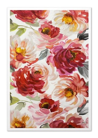 Obraz "Kwiaty nowoczesne" ręcznie malowany 63x93 cm