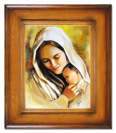 Obraz "Maryja" ręcznie malowany 61x71cm