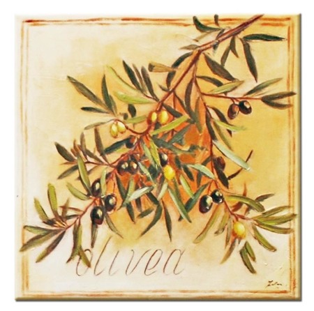Obraz "Oliwka" ręcznie malowany 30x30cm
