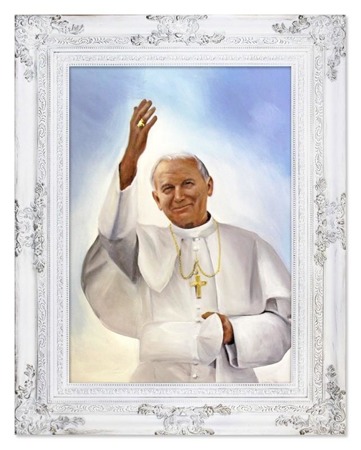 Obraz "Papież Jan Paweł II" ręcznie malowany 90x120cm