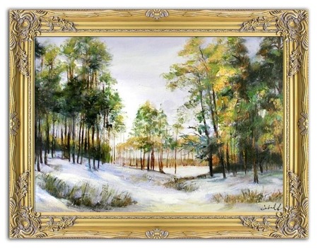 Obraz - Pejzaz tradycyjny - olejny, ręcznie malowany 64x83cm