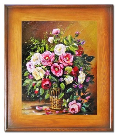 Obraz "Roze" ręcznie malowany 61x71cm
