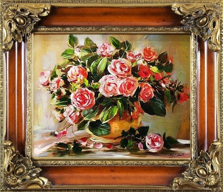 Obraz "Roze" ręcznie malowany 65x75cm