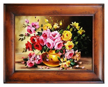Obraz "Roze" ręcznie malowany 87x117cm