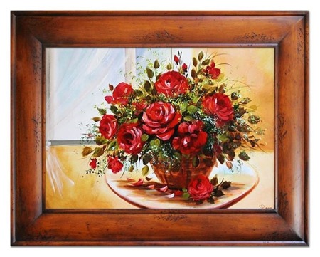 Obraz "Roze" ręcznie malowany 87x117cm