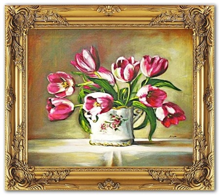 Obraz "Tulipany" ręcznie malowany 53x64cm