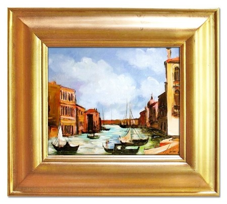Obraz - Wenecja - olejny, ręcznie malowany 43x48cm