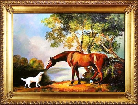 Obraz "Zwierzęta" ręcznie malowany 64x84cm