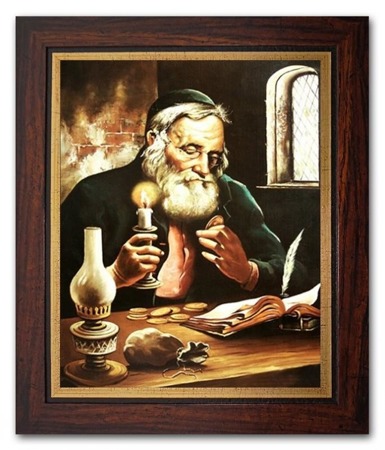 Obraz "Żyd na szczęście" reprodukcja 27x31cm