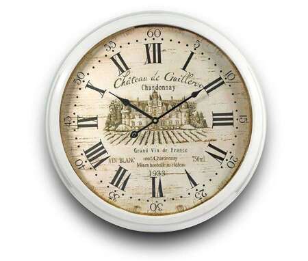 Zegar ścienny biały Charbonnay 58x58cm