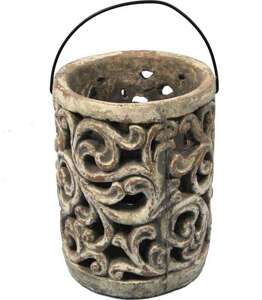 Lampion Ceramiczny Gaja Ozdobny H:19,5cm