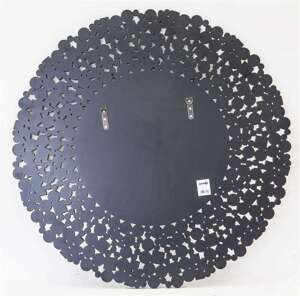 Okrągłe Lustro z Kryształami 90x90x2 kolor:srebrny