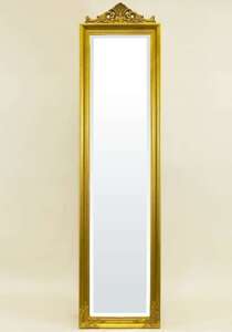 Złote Lustro Stojące w stylu Barokowym 176x45x48cm